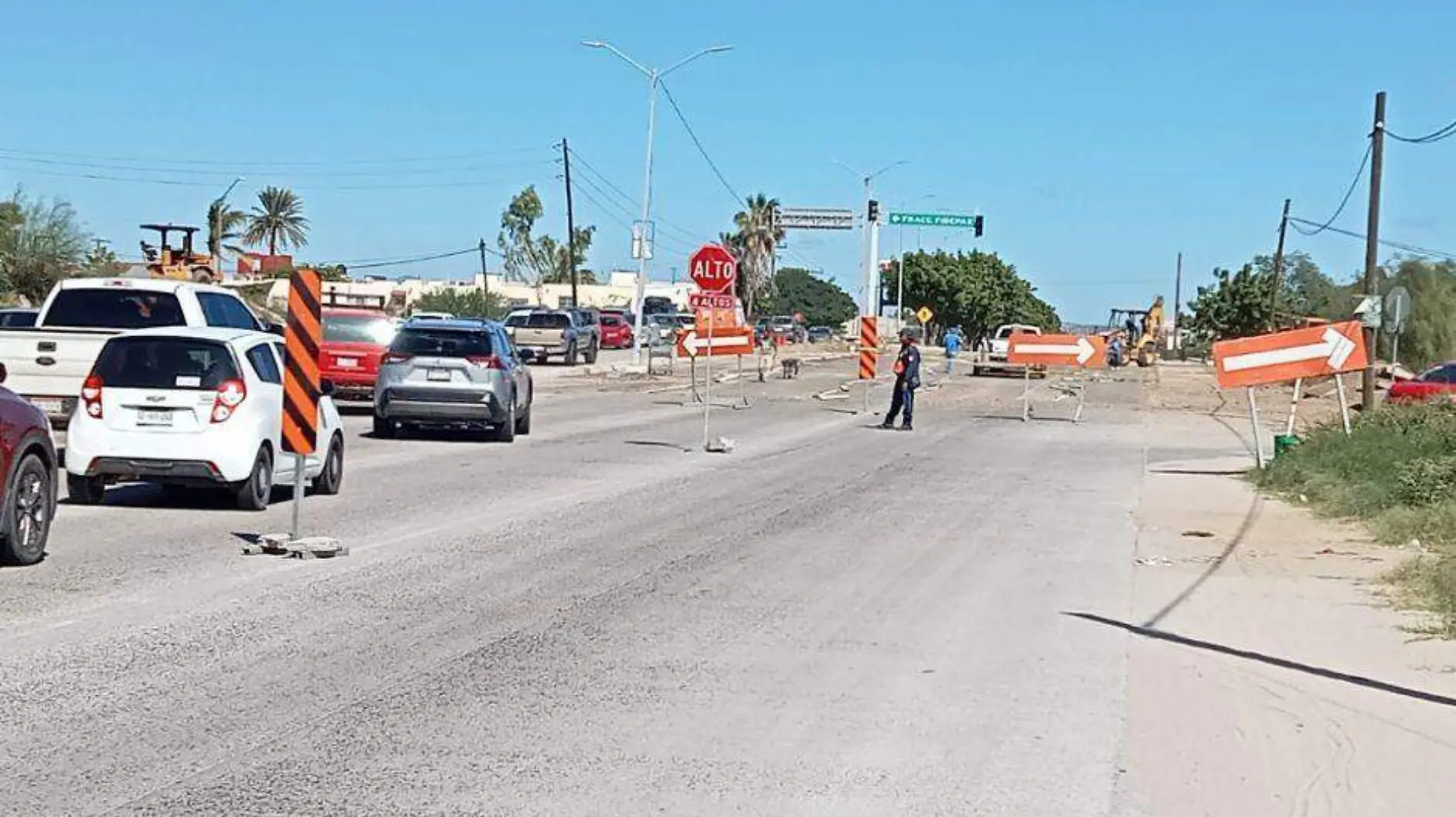 obras en calles de la paz